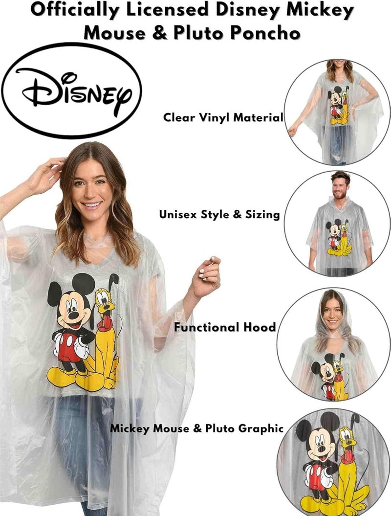 Disney Minnie Mouse Mickey Mouse Pluto Daisy Duck Rain Poncho Hoodie Unisex Adult - Image 4
